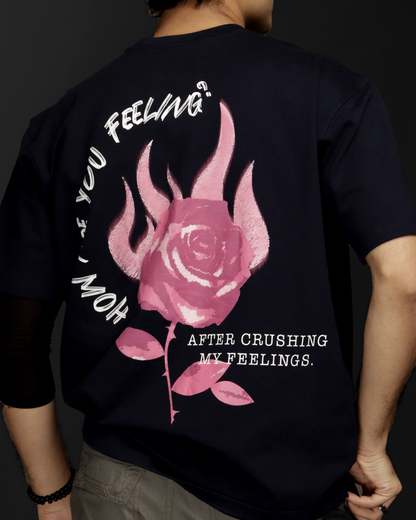 CRUSHED FEELINGS TEE - NAVY